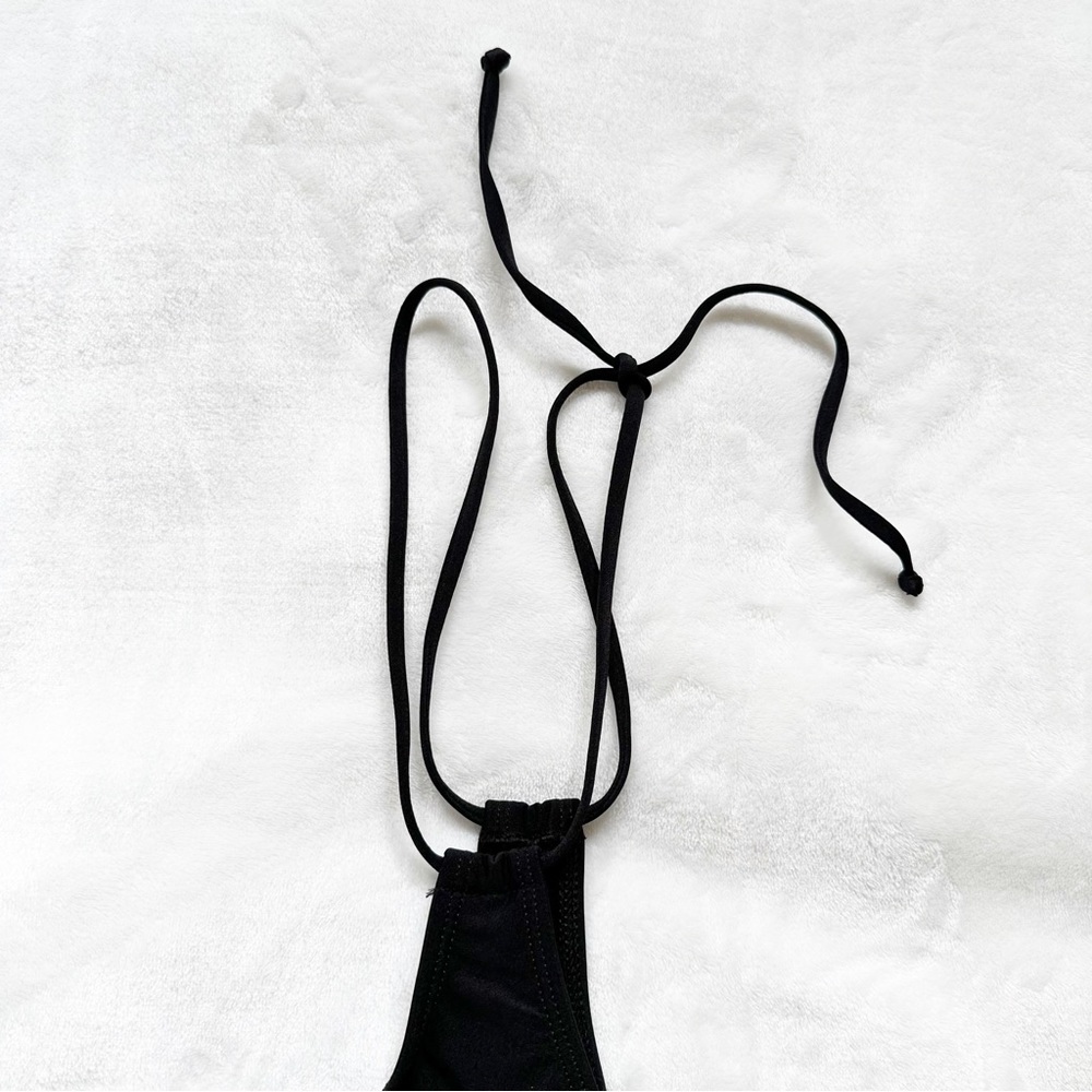 NWT GOOD AMERICAN Shine One Shoulder Swimsuit K001 3 (fits like 10-12) NEW - Picture 3 of 7
